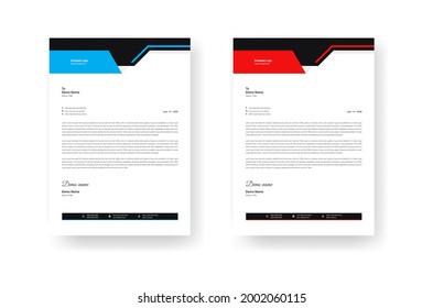 Abstract corporate business letterhead design template