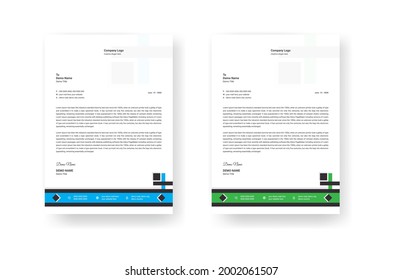 Abstract corporate business letterhead design template