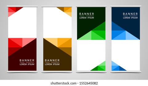 Abstract corporate business roll up template, vector illustration