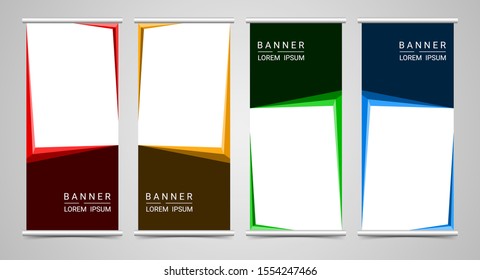 Abstract corporate business roll up template, vector illustration