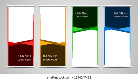 Abstract corporate business roll up template, vector illustration