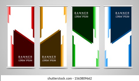 Abstract corporate business roll up template, vector illustration