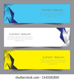 Abstract corporate business web banner template, horizontal advertising business banner layout template flat design set , clean geometric abstract cover header background template for website design.