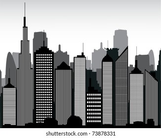 abstract corporate city buildings