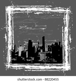 abstract corporate city buildings vector illustration