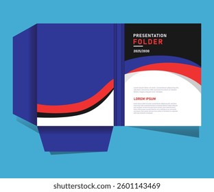 Abstract corporate company presentation folder layout template print