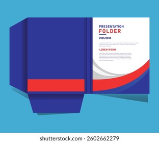 Abstract corporate company presentation folder layout template design
