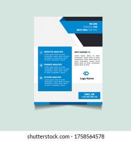 Abstract corporate flyer design background. Brochure template, flyer business template with print ready layout, cover, brochure, annual report, booklet, catalog a4 print layout vector illustration.