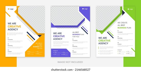 Abstrakte Corporate Flyer-Designvorlagen, bearbeitbarer Geschäftsflyer, Broschüren, Broschüren, Layout von Broschüren, professionelles Firmenplakat	
