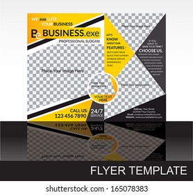 abstract corporate flyer template vector illustration