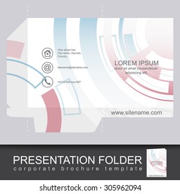 Abstract corporate folder with die cut/can be used for your business or working presentation/vector illustration