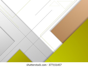 Abstract corporate geometric background. Vector graphic brochure design