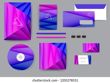 Abstract corporate identity template with gradient background