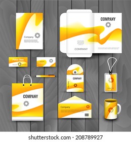 Abstract Corporate identity template. Vector company style for brand book and guideline