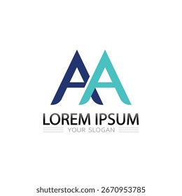 Letra corporativa abstrata Um design de símbolo de logotipo de vetor para a marca elegante moderna