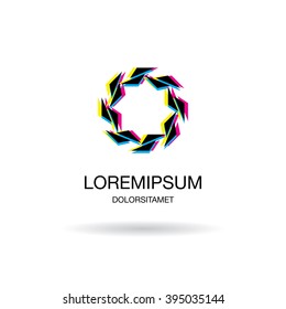 abstract corporate logo design