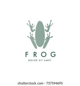 Abstract corporate logo of frog, vector illustration