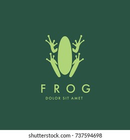 Abstract corporate logo of frog, vector illustration