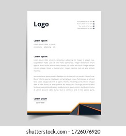 Abstract corporate and modern letterhead template design for your business. with full vector