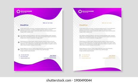 Abstract corporate and modern letterhead template design for your business with full vector