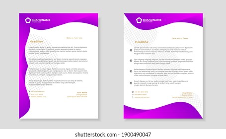 Abstract corporate and modern letterhead template design for your business with full vector