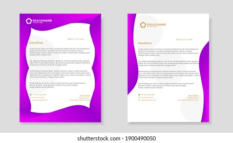 Abstract corporate and modern letterhead template design for your business with full vector