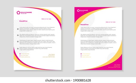 Abstract corporate and modern letterhead template design for your business with full vector