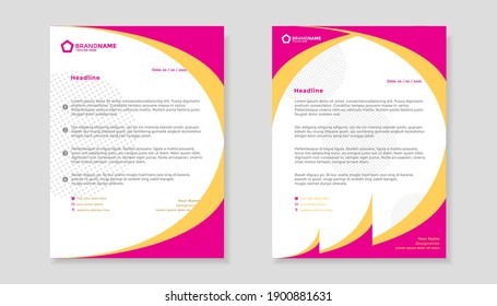 Abstract corporate and modern letterhead template design for your business with full vector