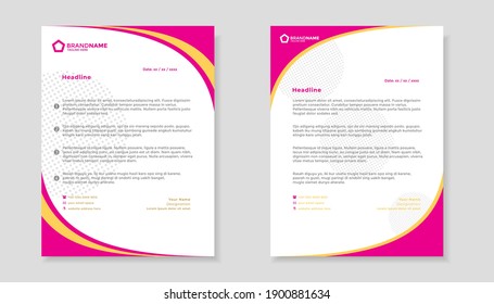 Abstract corporate and modern letterhead template design for your business with full vector