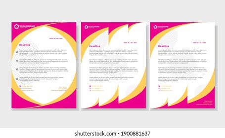 Abstract corporate and modern letterhead template design for your business with full vector