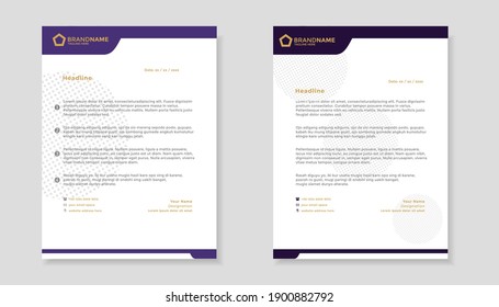 Abstract corporate and modern letterhead template design for your business with full vector