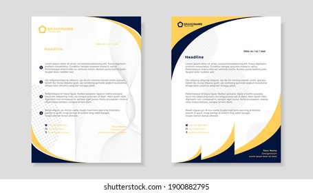 Abstract corporate and modern letterhead template design for your business with full vector