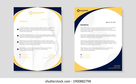 Abstract corporate and modern letterhead template design for your business with full vector