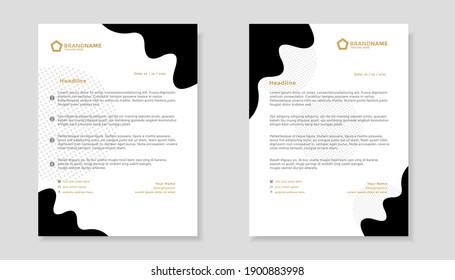 Abstract corporate and modern letterhead template design for your business with full vector