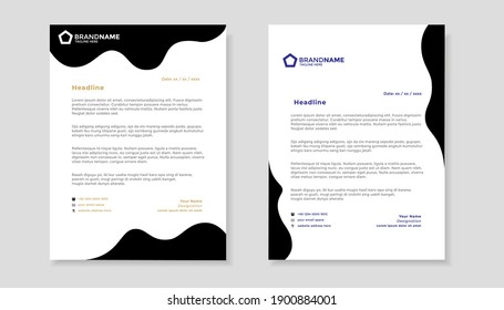 Abstract corporate and modern letterhead template design for your business with full vector