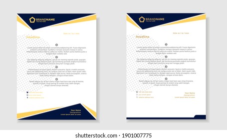 Abstract corporate and modern letterhead template design for your business with full vector