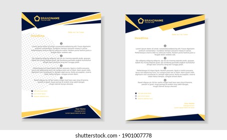 Abstract corporate and modern letterhead template design for your business with full vector