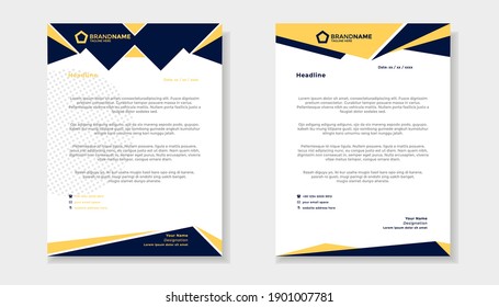 Abstract corporate and modern letterhead template design for your business with full vector