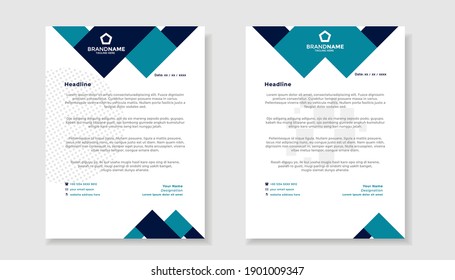 Abstract corporate and modern letterhead template design for your business with full vector