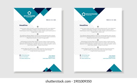 Abstract corporate and modern letterhead template design for your business with full vector