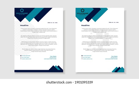 Abstract corporate and modern letterhead template design for your business with full vector