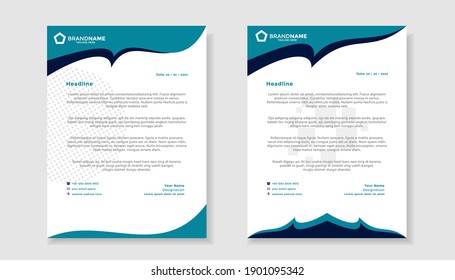 Abstract corporate and modern letterhead template design for your business with full vector