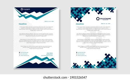 Abstract corporate and modern letterhead template design for your business with full vector