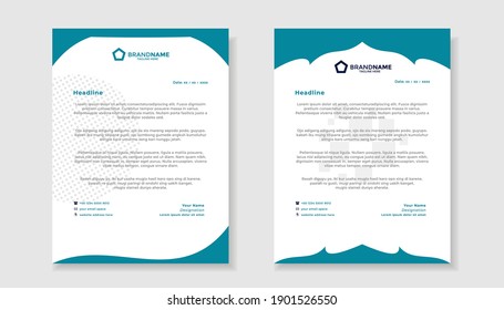 Abstract corporate and modern letterhead template design for your business with full vector