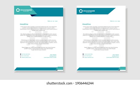 Abstract corporate and modern letterhead template design for your business with full vector