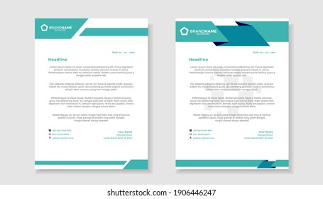 Abstract corporate and modern letterhead template design for your business with full vector