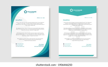 Abstract corporate and modern letterhead template design for your business with full vector