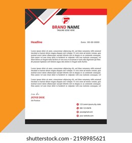 Abstract corporate and modern letterhead template design for your business. with full vector