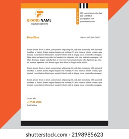 Abstract corporate and modern letterhead template design for your business. with full vector