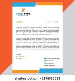 Abstract corporate and modern letterhead template design for your business. with full vector